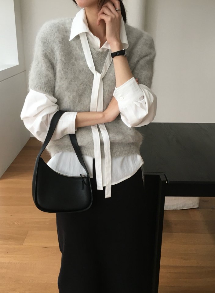 Moani - Korean Women Fashion - #womensfashion - Misty Over Tie Shirt - 3