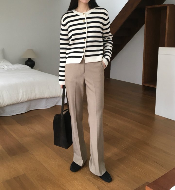 Moani - Korean Women Fashion - #womensfashion - French Stripe Cardigan - 5