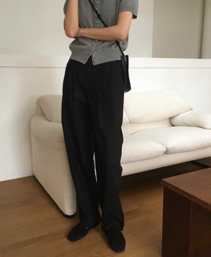 Moani - Korean Women Fashion - #womensfashion - Pintuck Cotton Wide Pants - 2