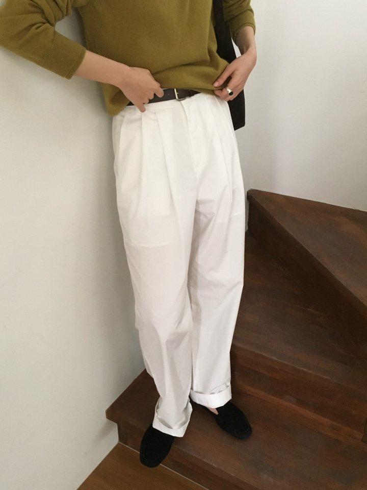 Moani - Korean Women Fashion - #womensfashion - Pintuck Cotton Wide Pants - 3