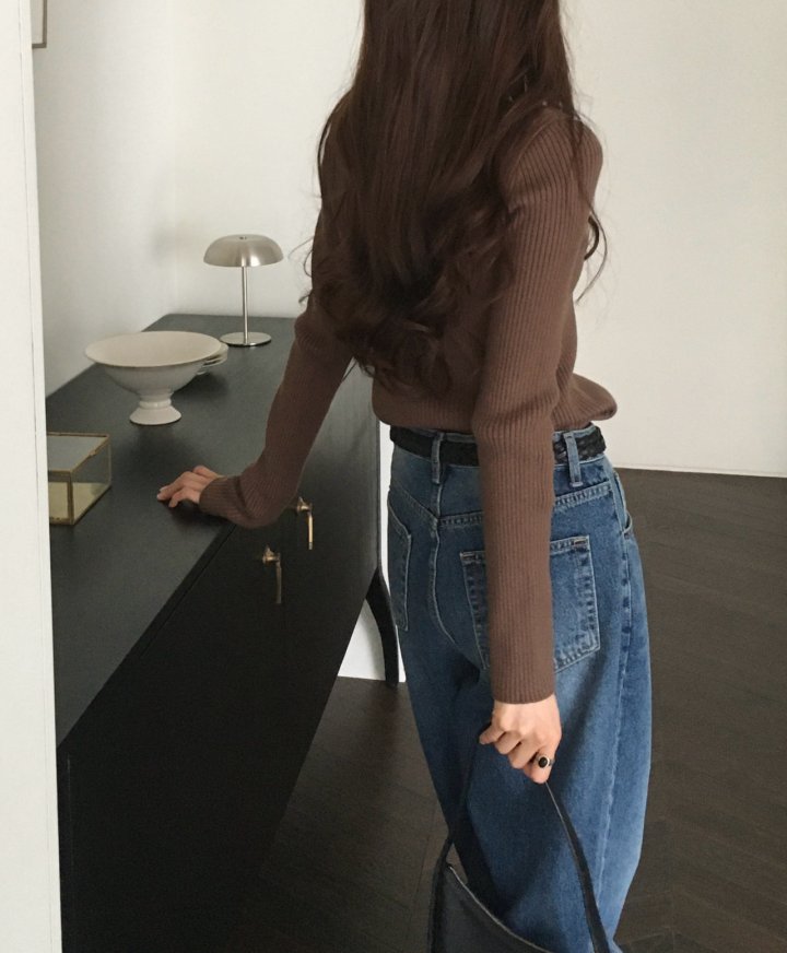 Moani - Korean Women Fashion - #womensfashion - Unbalanced Shoulder Cut-out Knit Top - 5