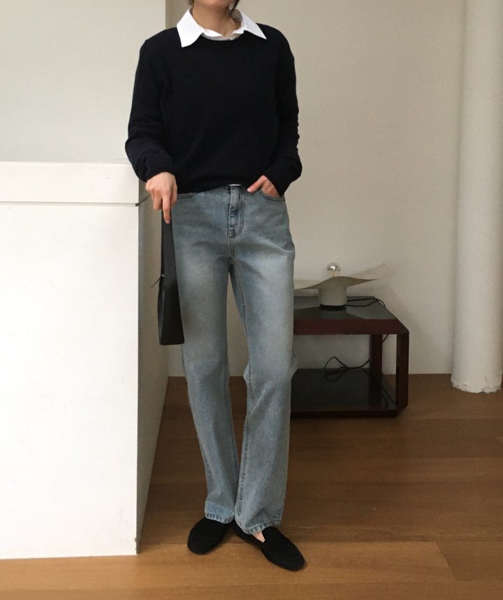Moani - Korean Women Fashion - #womensfashion - Till High Slim Denim Pants - 2