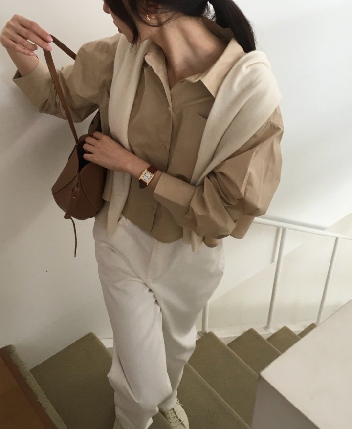 Moani - Korean Women Fashion - #womensfashion - Crop Pocket Shirt - 9