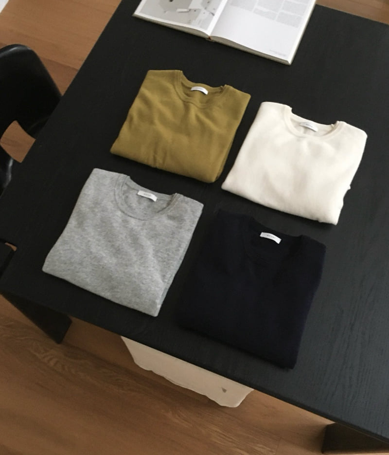 Moani - Korean Women Fashion - #womensfashion - Wool Cashmere Double Lipped Round Neck Knit Pullover - 12