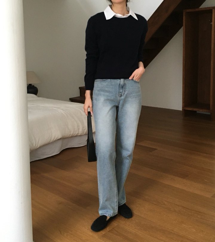Moani - Korean Women Fashion - #womensfashion - Wool Cashmere Double Lipped Round Neck Knit Pullover - 3