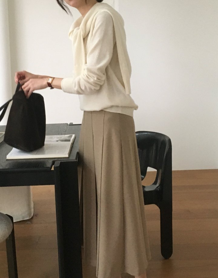 Moani - Korean Women Fashion - #womensfashion - Wool Cashmere Double Lipped Round Neck Knit Pullover - 9