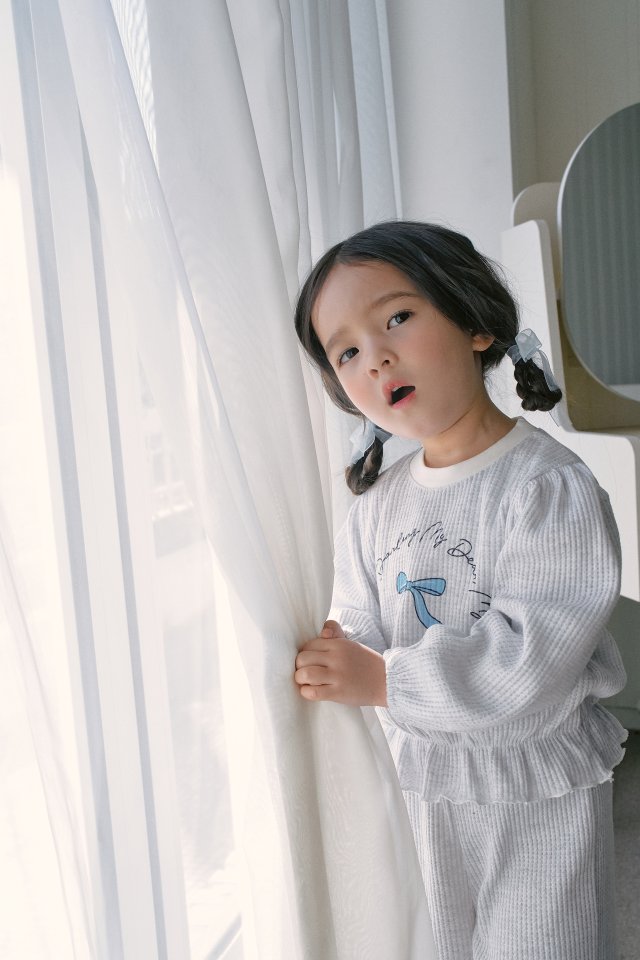 Momo Ann - Korean Children Fashion - #Kfashion4kids - Waffle Top Bottom Set - 11
