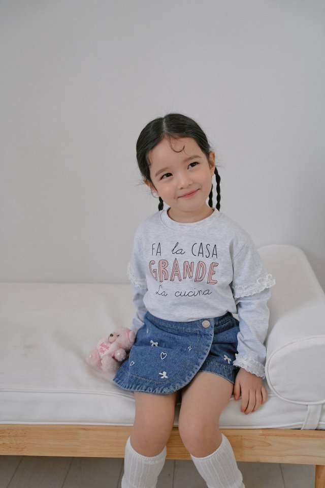 Momo Ann - Korean Children Fashion - #childofig - Wrap Jeans Shorts - 9