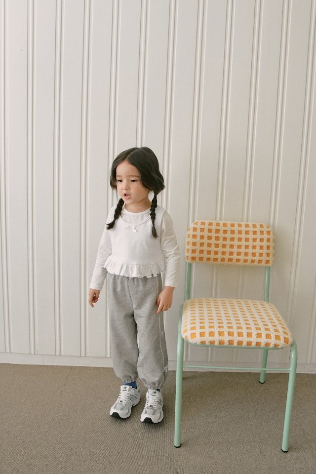 Momo Ann - Korean Children Fashion - #childrensboutique - Ribbon Jogger Pants - 2