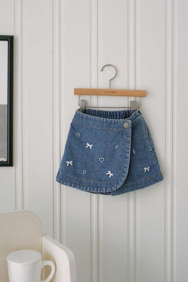 Momo Ann - Korean Children Fashion - #childrensboutique - Wrap Jeans Shorts - 11
