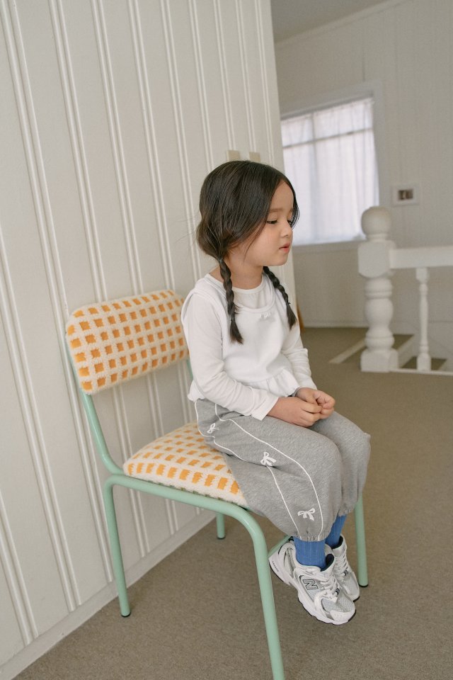 Momo Ann - Korean Children Fashion - #fashionkids - Ribbon Jogger Pants - 5