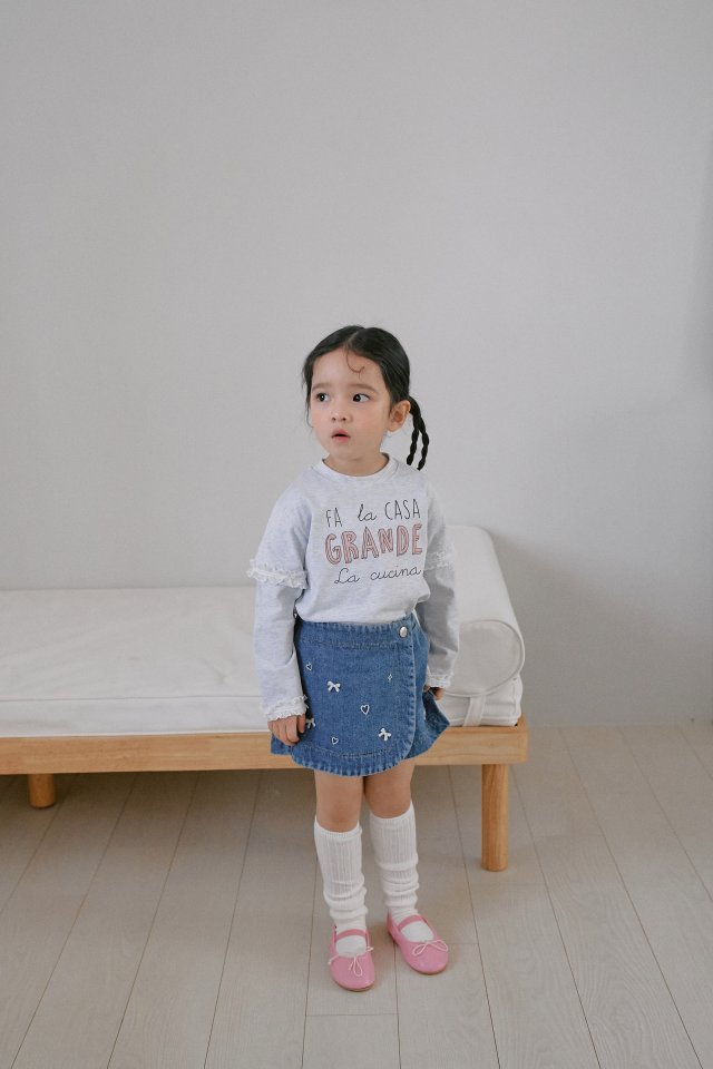Momo Ann - Korean Children Fashion - #minifashionista - Wrap Jeans Shorts - 7