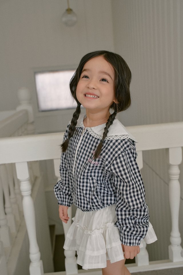 Momo Ann - Korean Children Fashion - #todddlerfashion - Check Jacket - 3
