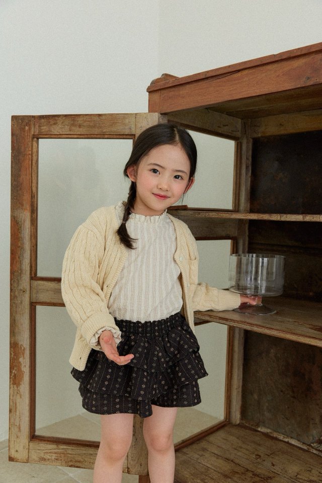 Mon Atelier - Korean Children Fashion - #stylishchildhood - Cable Cardigan - 4