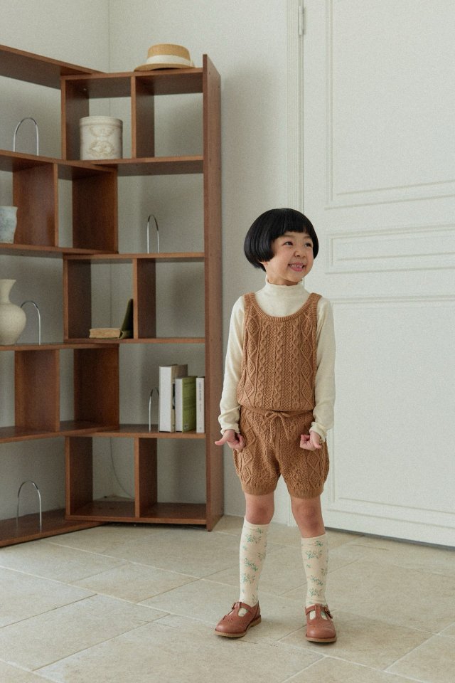 Mon Atelier - Korean Children Fashion - #childofig - Cable Jumpsuit - 3