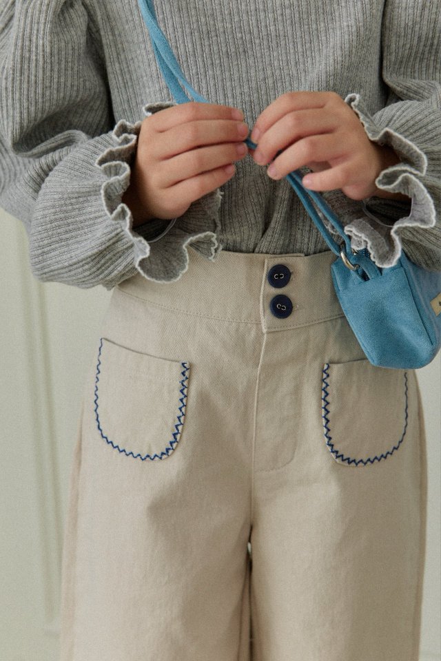 Mon Atelier - Korean Children Fashion - #childrensboutique - Zigzag Pocket Pants - 7