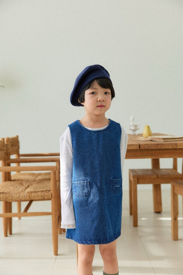 Mon Atelier - Korean Children Fashion - #designkidswear - Mini Denim One-piece - 3