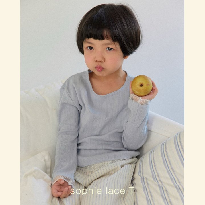 Mon Atelier - Korean Children Fashion - #designkidswear - Sophie Lace Tee