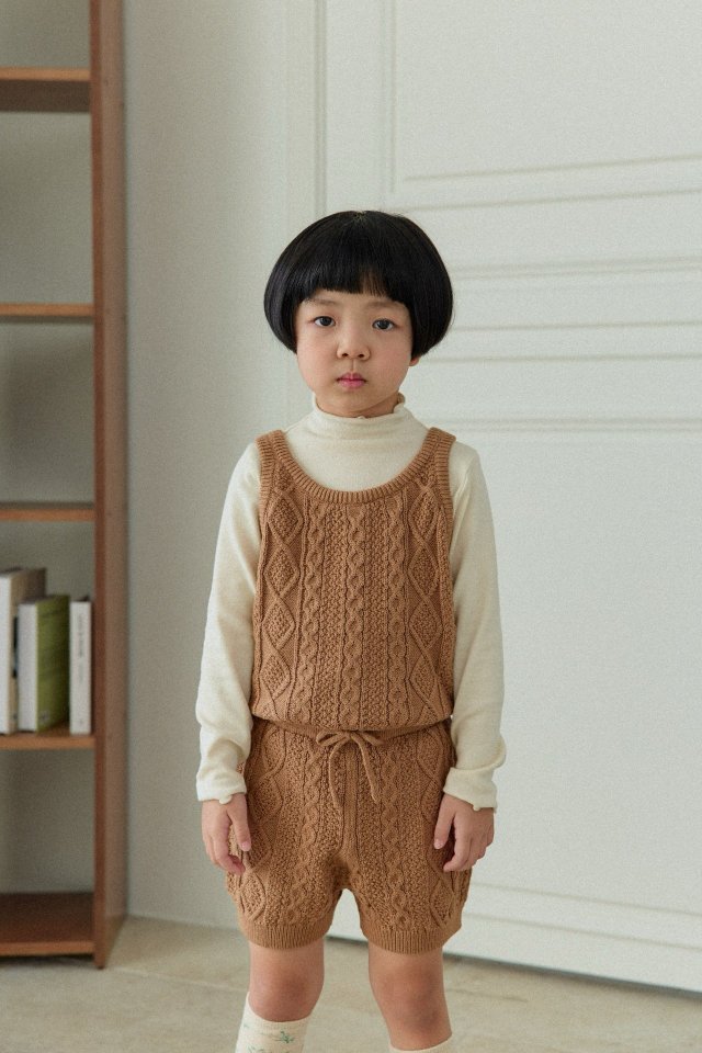 Mon Atelier - Korean Children Fashion - #discoveringself - Cable Jumpsuit - 6