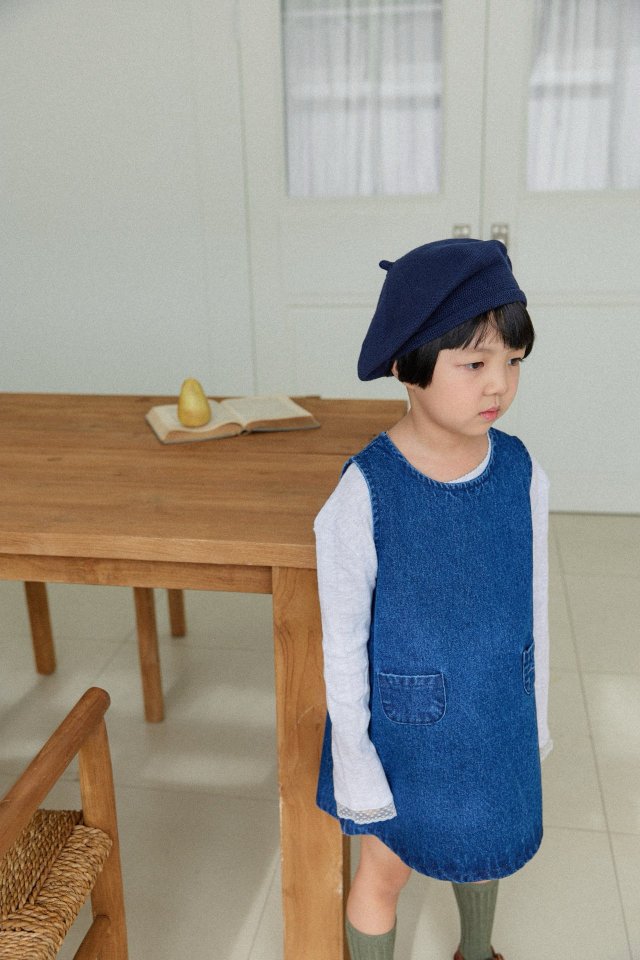 Mon Atelier - Korean Children Fashion - #fashionkids - Mini Denim One-piece - 5