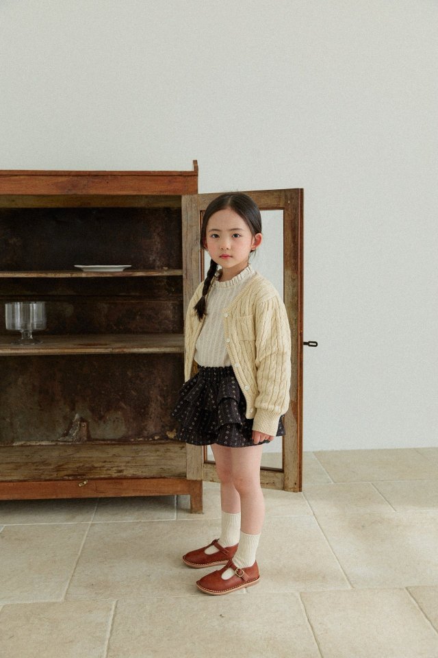 Mon Atelier - Korean Children Fashion - #kidsshorts - Cable Cardigan - 9