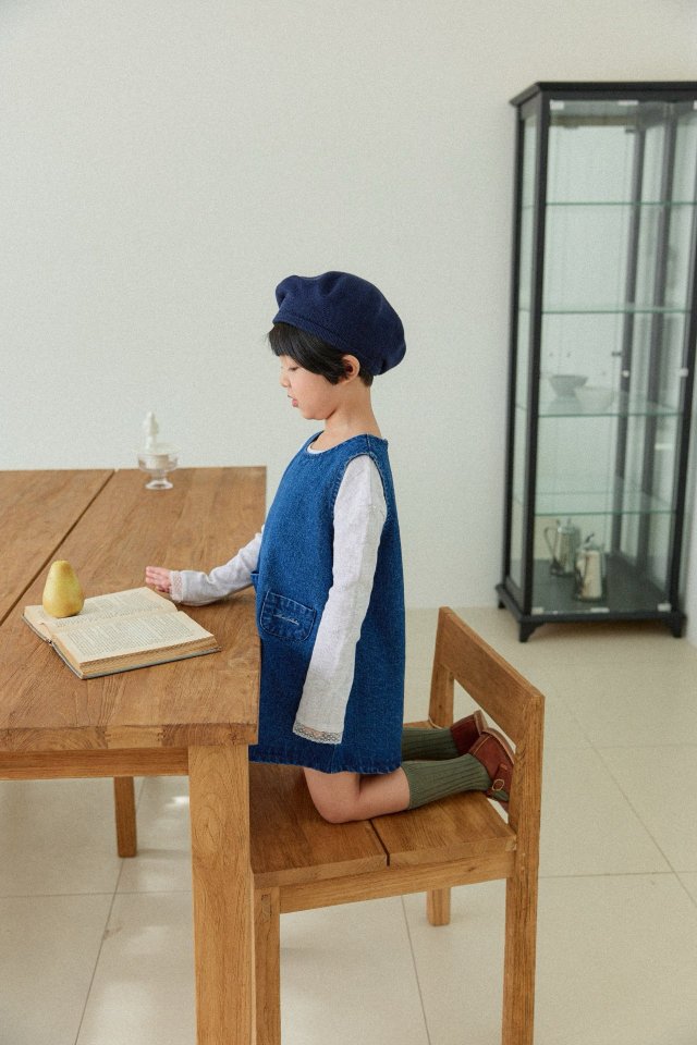 Mon Atelier - Korean Children Fashion - #kidzfashiontrend - Mini Denim One-piece - 8