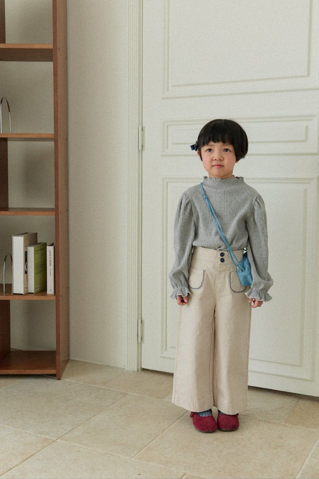 Mon Atelier - Korean Children Fashion - #minifashionista - Zigzag Pocket Pants - 3