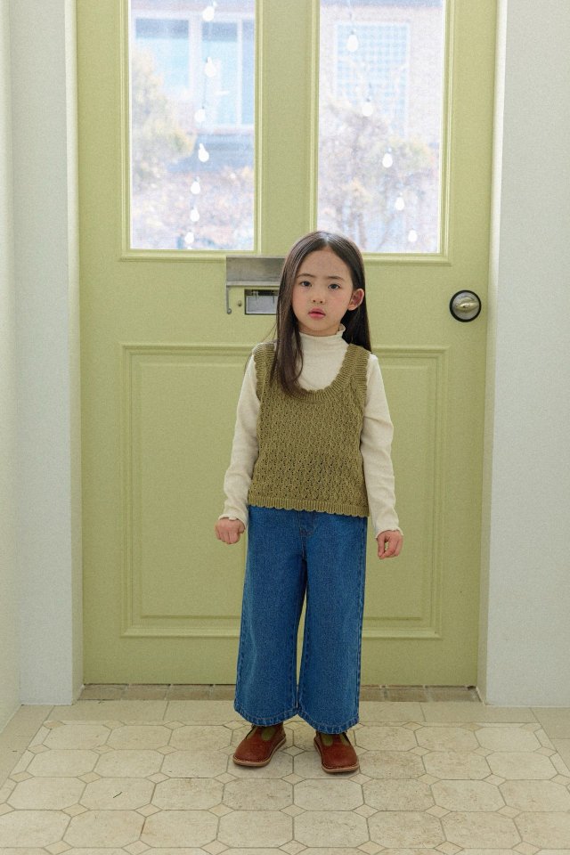 Mon Atelier - Korean Children Fashion - #minifashionista - Drum Denim Pants - 2