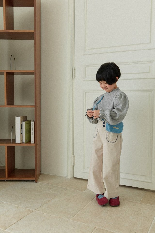 Mon Atelier - Korean Children Fashion - #minifashionista - Zigzag Pocket Pants - 4