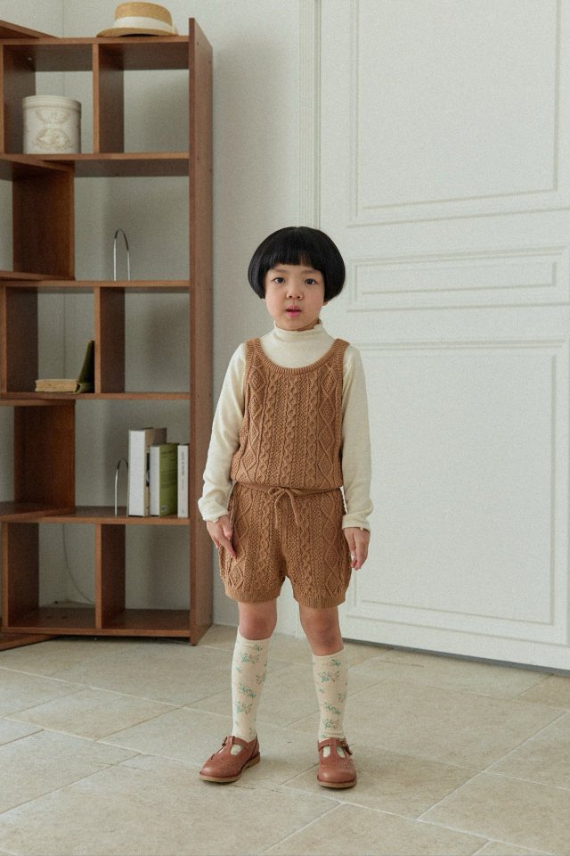 Mon Atelier - Korean Children Fashion - #stylishchildhood - Cable Jumpsuit - 2