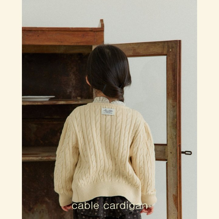 Mon Atelier - Korean Children Fashion - #todddlerfashion - Cable Cardigan