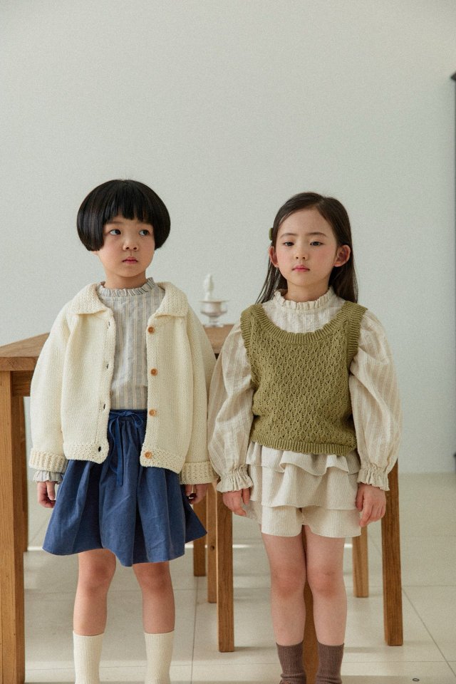 Mon Atelier - Korean Children Fashion - #toddlerclothing - Scallop Vest - 7