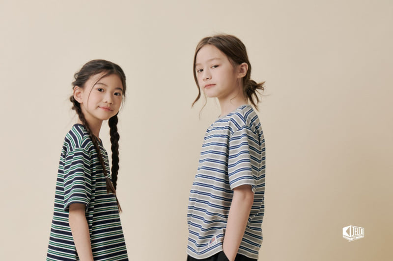 Monjello - Korean Children Fashion - #designkidswear - Mint Stripe Tee - 6