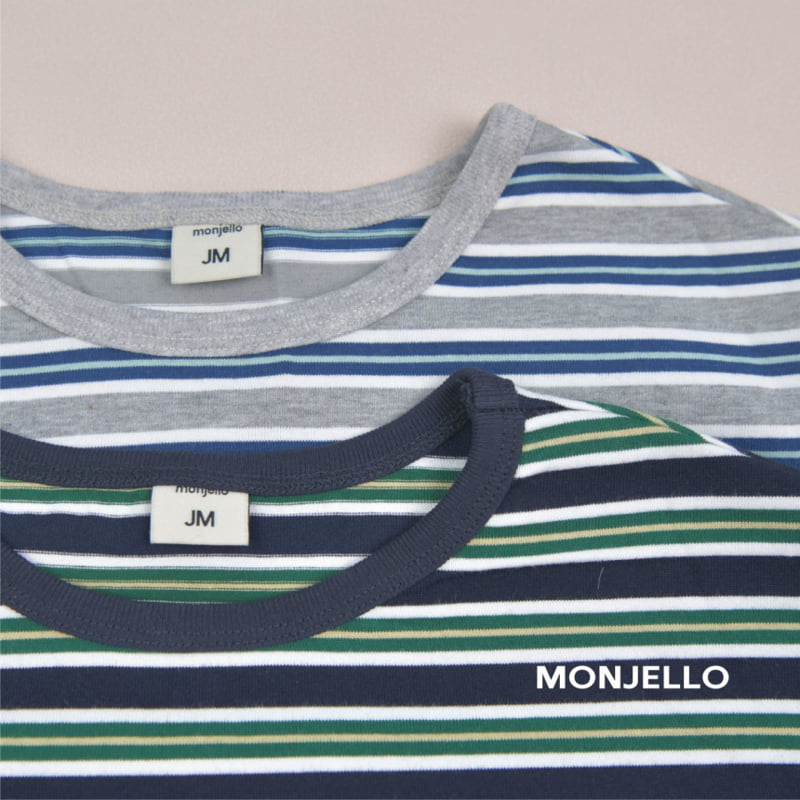Monjello - Korean Children Fashion - #kidsshorts - Mint Stripe Tee - 9