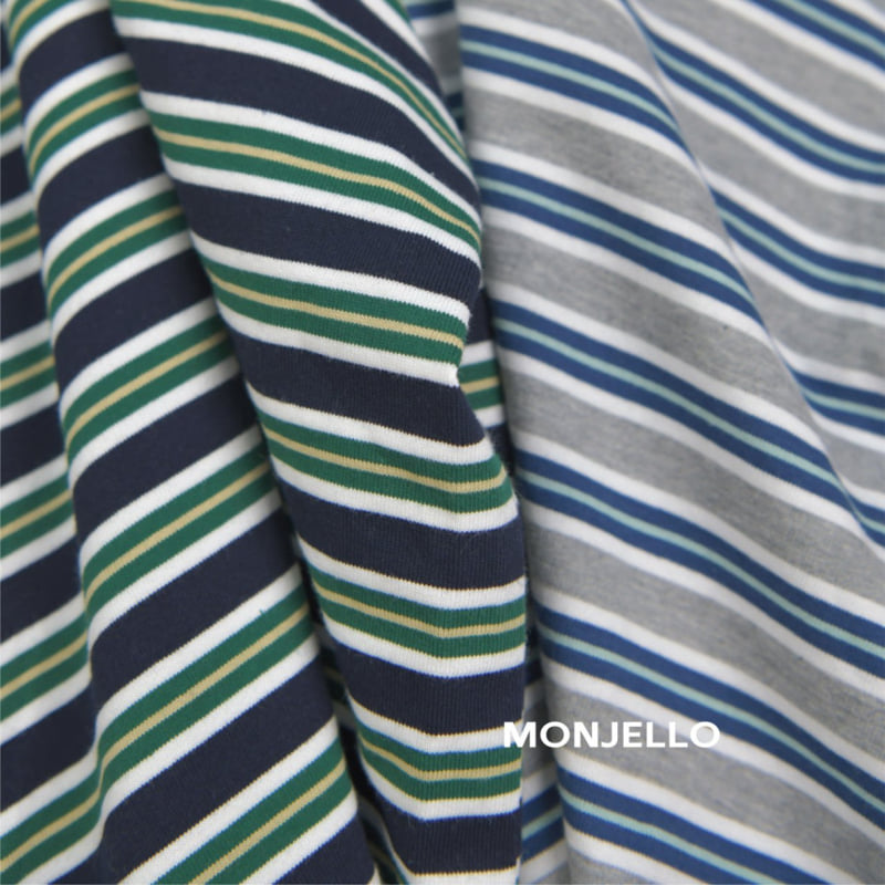 Monjello - Korean Children Fashion - #kidzfashiontrend - Mint Stripe Tee - 11