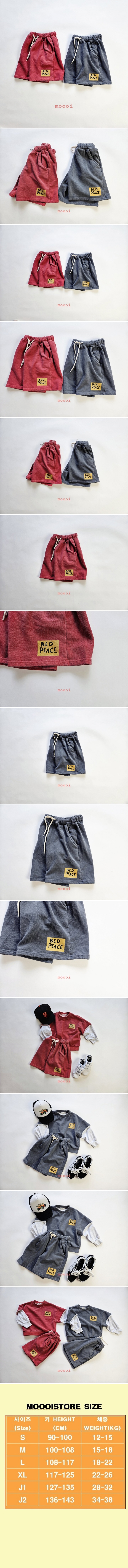 Mooi Store - Korean Children Fashion - #designkidswear - Peace Pigment Half Pants (Junior)