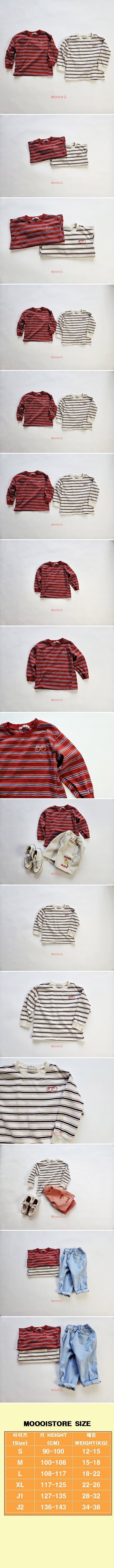 Mooi Store - Korean Children Fashion - #minifashionista - Twin Stripe Tee(Junior)