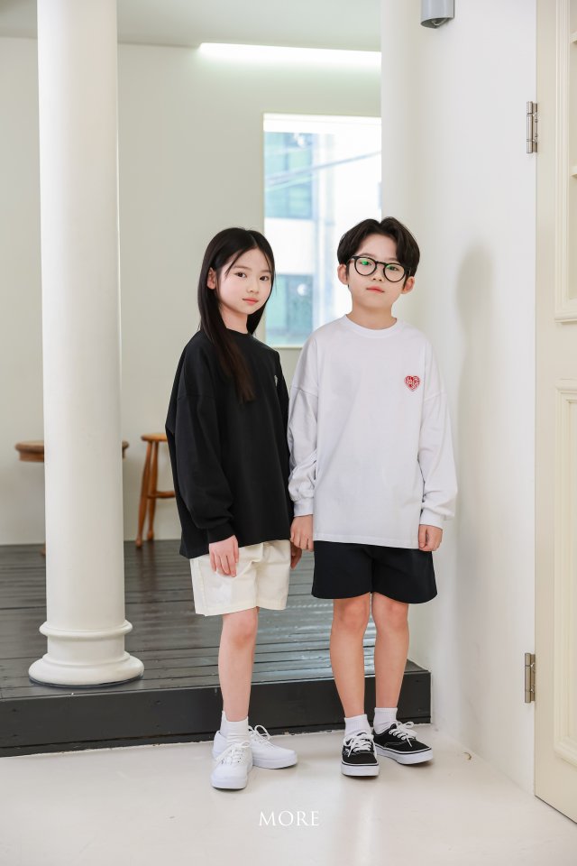 More - Korean Children Fashion - #childofig - Love Long Sleeve Plain Tee - 6