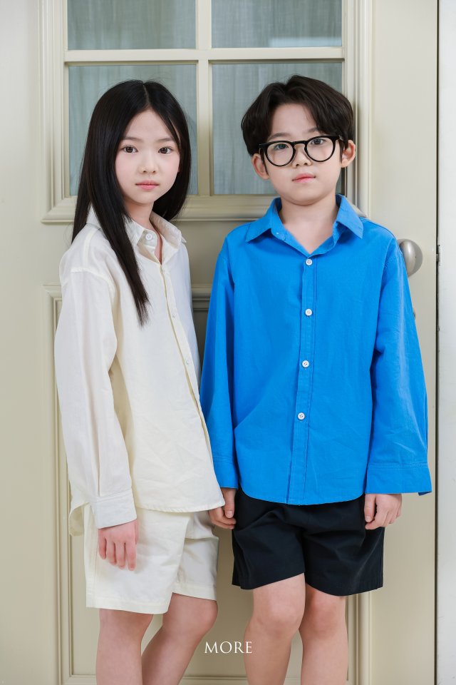 More - Korean Children Fashion - #kidsshorts - Retro Linen Shirt - 9