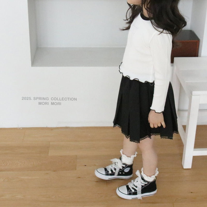 Mori Mori - Korean Children Fashion - #childofig - Lace Pleated Skirt - 12