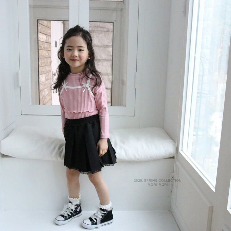 Mori Mori - Korean Children Fashion - #littlefashionista - Lace Pleated Skirt - 5