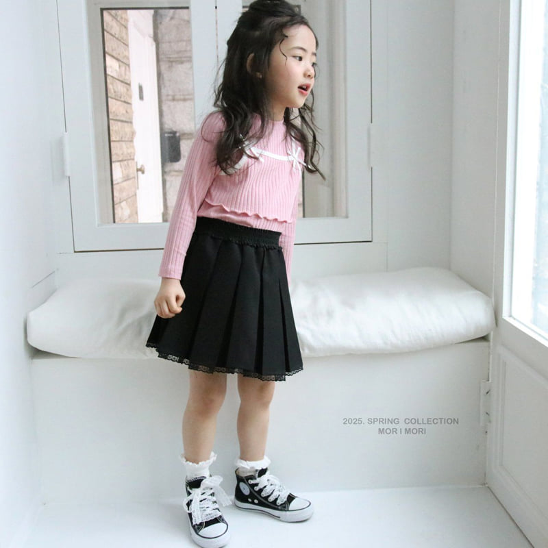 Mori Mori - Korean Children Fashion - #minifashionista - Lace Pleated Skirt - 7