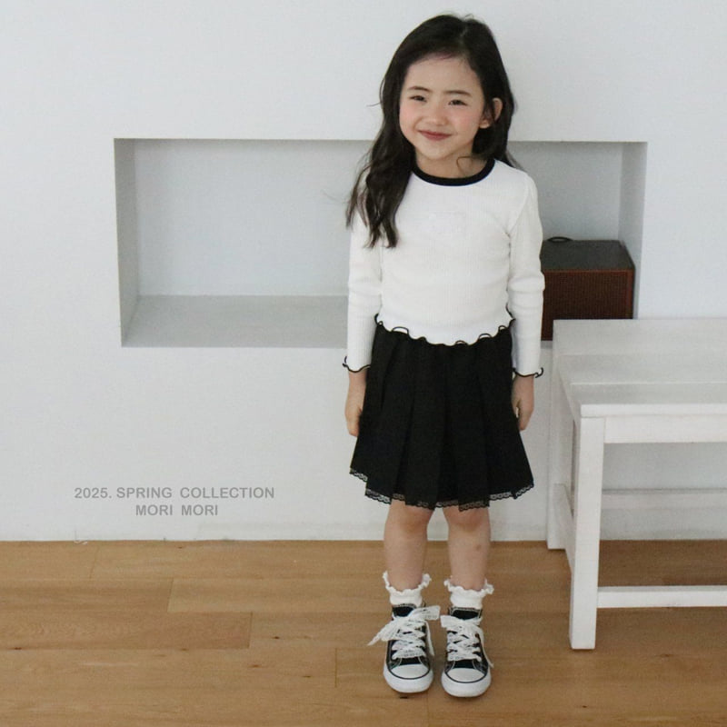 Mori Mori - Korean Children Fashion - #prettylittlegirls - Lace Pleated Skirt - 8