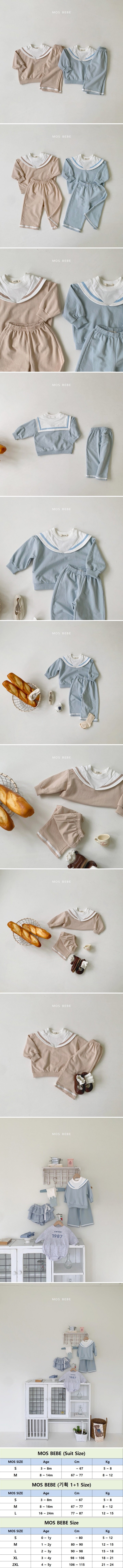 Mos Bebe - Korean Baby Fashion - #babyfashion - Marie Sailor Set