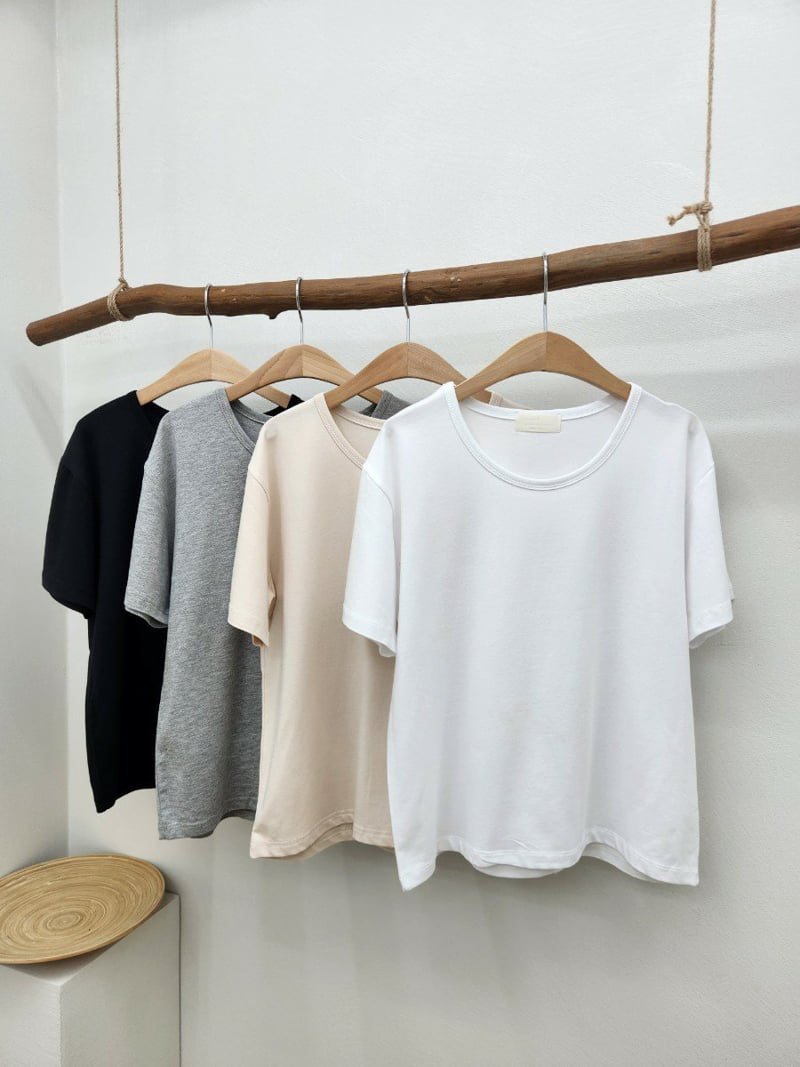 Most - Korean Women Fashion - #momslook - U Neck Tee