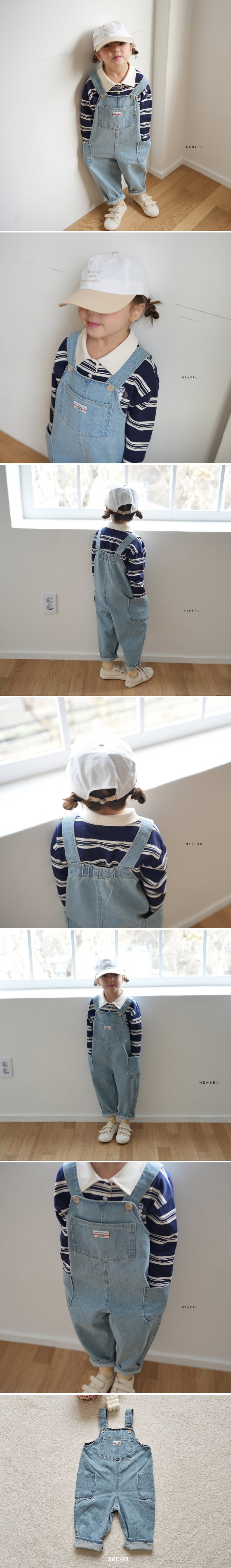 Neneru - Korean Baby Fashion - #babyoutfit - Linda Kids Denim Jumpsuit