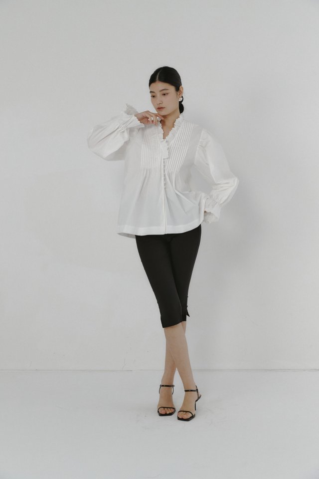 Neroli36 - Korean Women Fashion - #momslook - M Pin-tuck Embroidery Blouse - 2