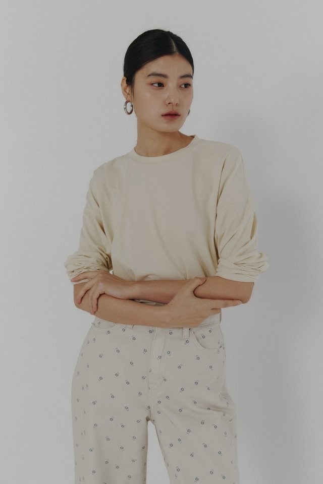 Neroli36 - Korean Women Fashion - #momslook - H Basic Tee - 7