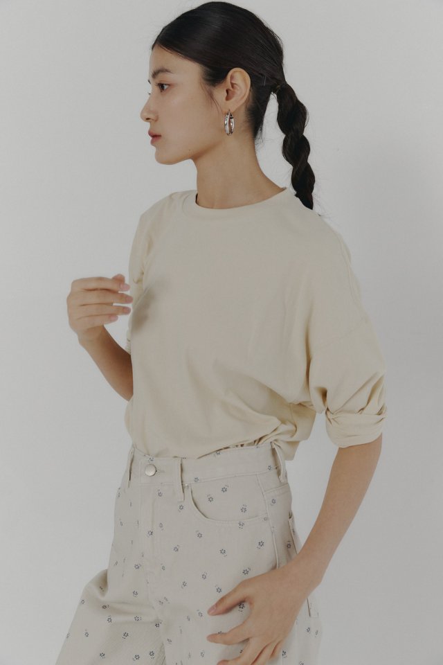 Neroli36 - Korean Women Fashion - #momslook - H Basic Tee - 8