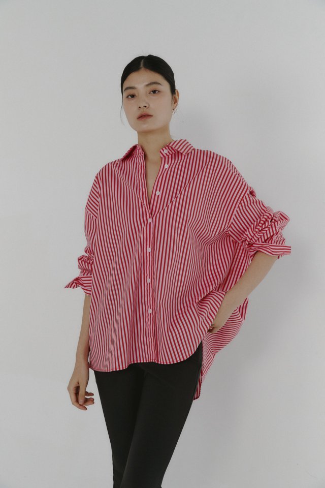 Neroli36 - Korean Women Fashion - #womensfashion - Wendy Stripe Shirt - 4
